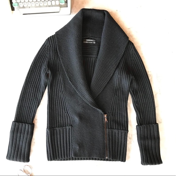 Club Monaco Sweaters - Merino Shawl Collar Moto Sweater